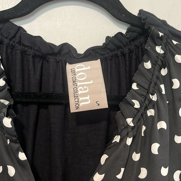 Anthropologie  Dolan Left Coast Ruffle Moon Print French Quarter Blouse Sz Small - Picture 3 of 4